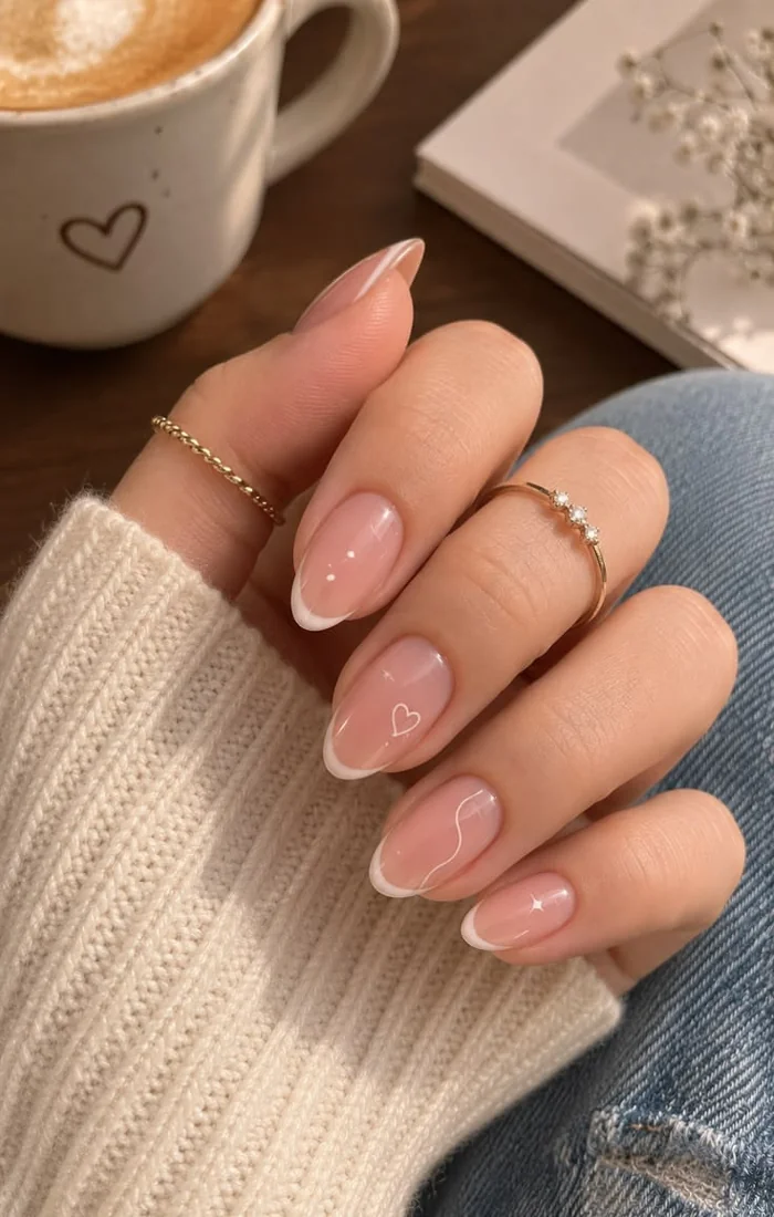 Elegant Wedding Nails with Soft Tones, Delicate Details, and a Romantic Bridal Finish Everyday almond nail