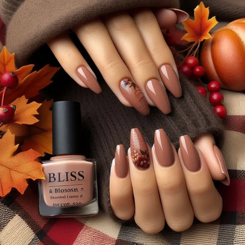Fall almond nails Fall almond nails