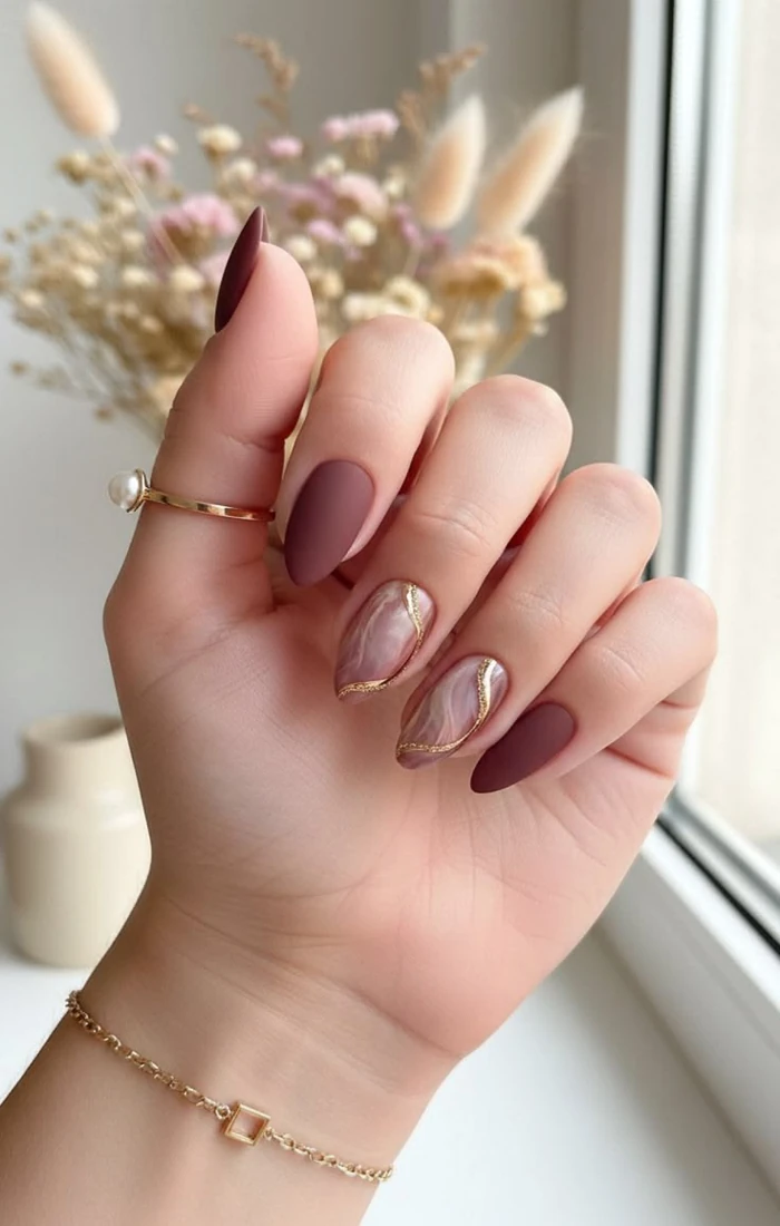 Long Almond Nails design Long Almond Nails design