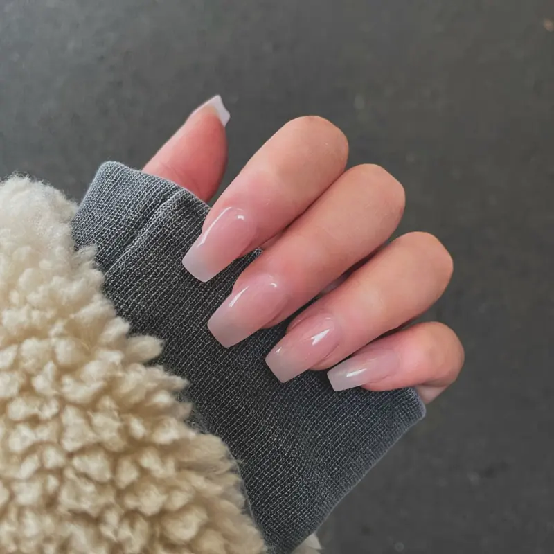 Nude and Neutral almond nail Nude and Neutral almond nail