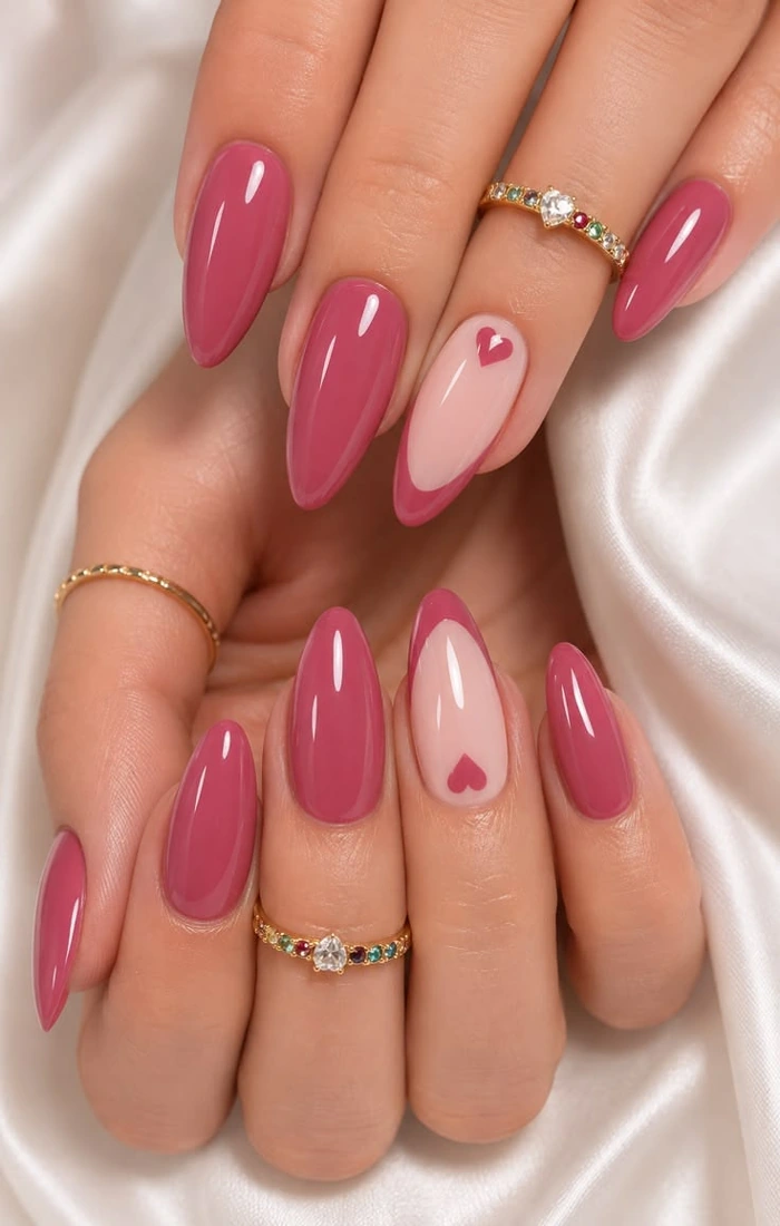 Trendy almond nails with stylish nail art Trendy almond nails with stylish nail art