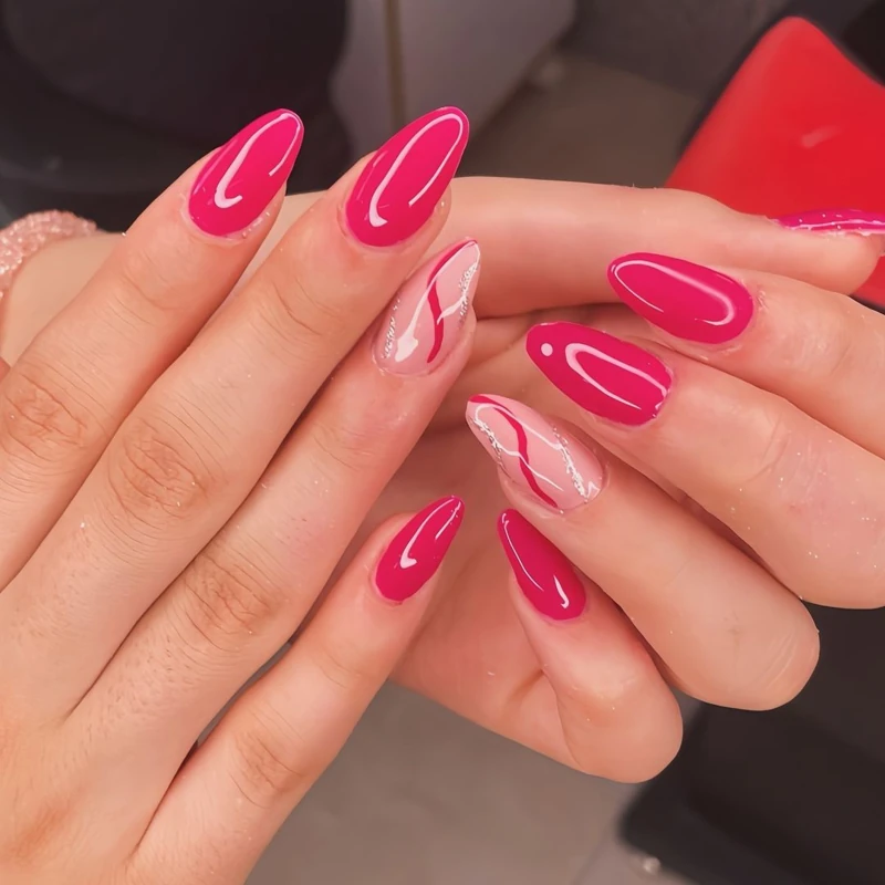 Spring Nail Design with Fresh Pastel Colors and Delicate Floral Details pink nail design