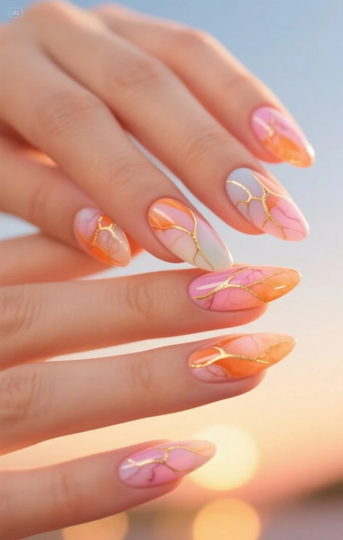 Pastel summer nails in lavender, mint green, pale yellow, and baby blue. Pastel summer nails in lavender, mint green, pale yellow, and baby blue.